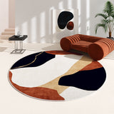 Tapis Forme Irrégulière Motif Abstrait Pie – Salon & Chambre 3