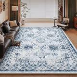 Tapis Persan Bohème Grande Taille Résistant Taches Salon 17
