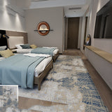 Tapis Hôtel Luxe – Style Chinois Contemporain Bleu & Beige | Salon Hall 3