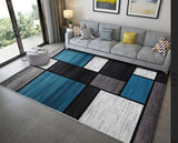 Tapis Rectangulaire Velours Cristal Motif Géométrique Multicolore – Salon & Chambre 12