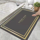 Tapis Ovale Diatomite Bordure Dorée Anti-Dérapant – Salle de Bain & Entrée 7