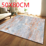 Tapis Rectangulaire Polyester Motif Marbre Multicolore – Salon & Chambre 11