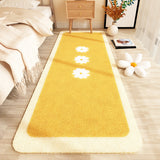 Tapis Runner Pied de Lit Imitation Cachemire Contour Vague 9