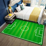 Tapis Rectangulaire Terrain de Football Imprimé – Chambre Enfant 8