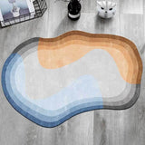 Tapis Forme Irrégulière Motif Abstrait Doux – Chambre & Salle de Bain 9