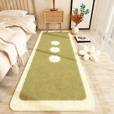 Tapis Runner Pied de Lit Imitation Cachemire Contour Vague 4