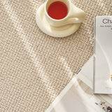 Tapis Rectangulaire Laine Tressée Style Scandinave – Salon & Salle à Manger 3