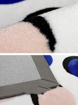 Tapis Rectangulaire Motif Pois Bleu Klein – Salon & Chambre 2