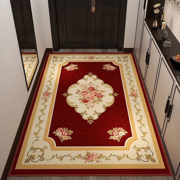 Tapis Velours Belge Style Persan – Floral Luxe