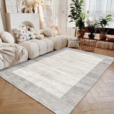 Tapis Rectangulaire Luxe Crème Texturé Multi-designs – Salon 16