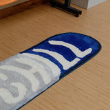 Tapis Ovale Rétro Américain Inscription 