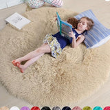Tapis Rond Shaggy Moelleux Uni – Salon & Chambre 7