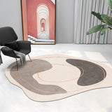 Tapis Forme Irrégulière Motif Abstrait Doux – Chambre & Salle de Bain 10