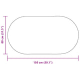 Tapis Tressé PP Naturel Intérieur Extérieur Style Jute Beige 9