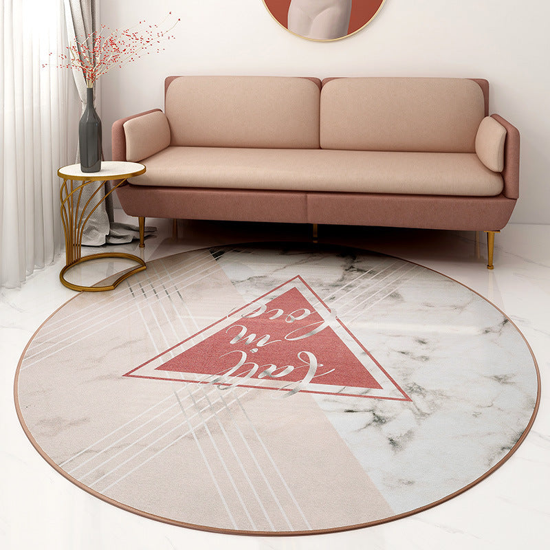 Tapis Rond Abstrait Géométrique – Motifs Océan & Nature Colorés | Salon — Tapinna®