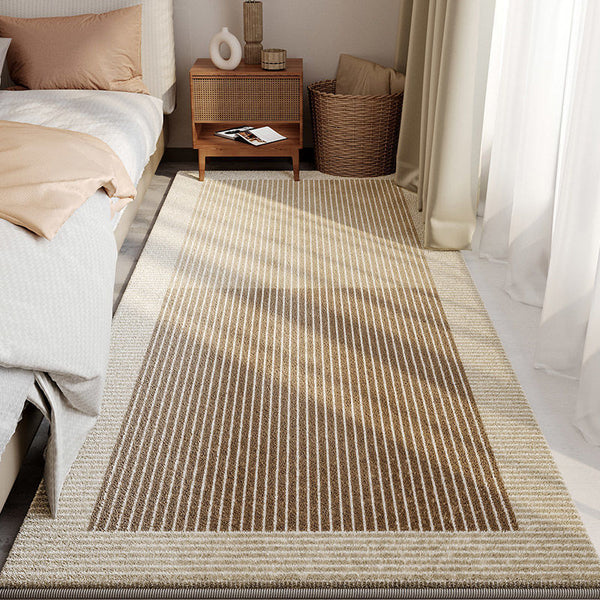 Tapis Rectangle Motifs Géométriques Nordique Beige & Vert – Salon & Chambre