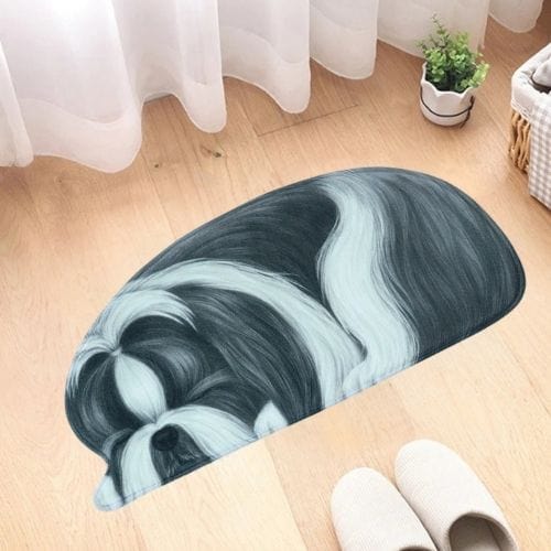 Tapis d'Entrée/Paillasson | 3D Moderne Kilim Persan - Tapinna® Gris / Animal / 40x87cm