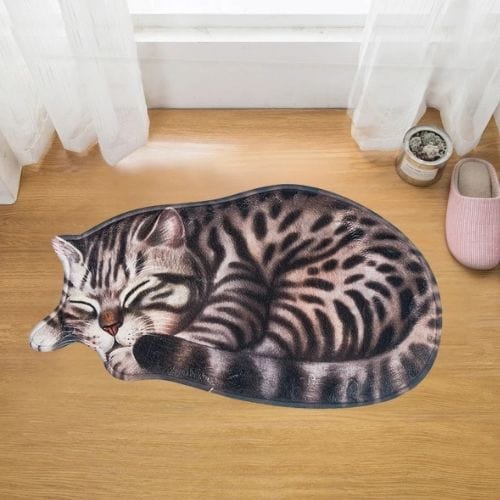 Tapis d'Entrée/Paillasson | 3D Moderne Kilim Persan - Tapinna® Noir / Animal / 40x76cm