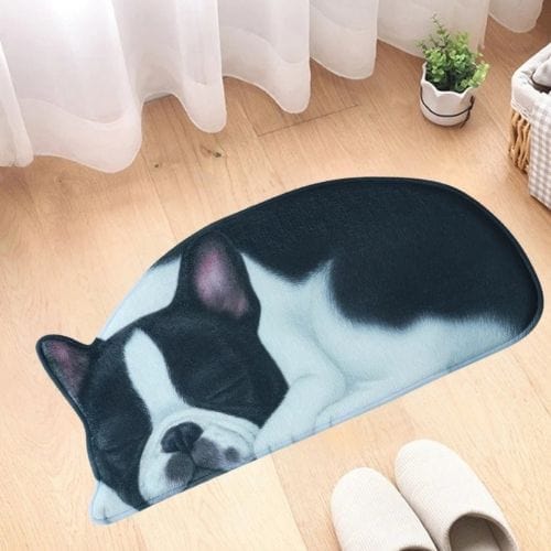 Tapis d'Entrée/Paillasson | 3D Moderne Kilim Persan - Tapinna® Noir et Blanc / Animal / 40x87cm