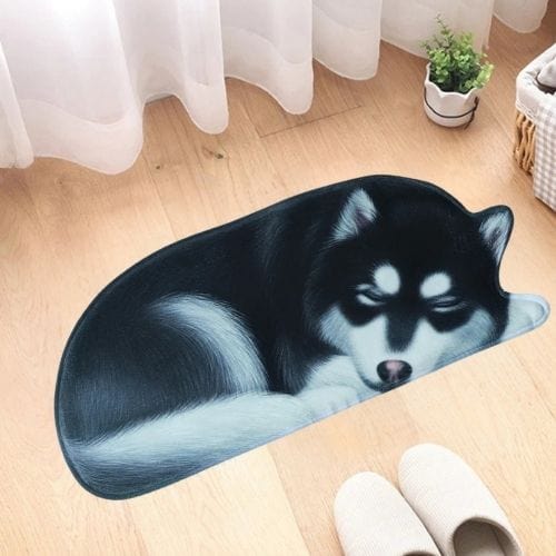 Tapis d'Entrée/Paillasson | 3D Moderne Kilim Persan - Tapinna® Noir et Blanc / Animal / 40x87cm