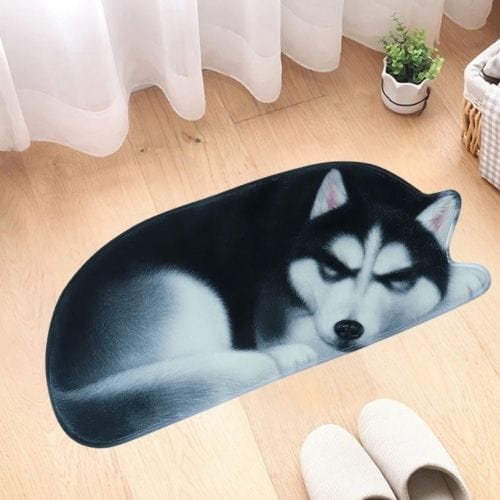 Tapis d'Entrée/Paillasson | 3D Moderne Kilim Persan - Tapinna® Noir et Blanc / Animal / 40x87cm