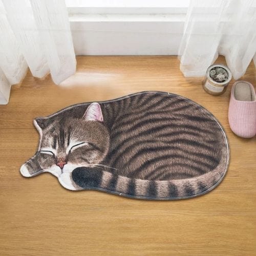 Tapis d'Entrée/Paillasson | 3D Moderne Kilim Persan - Tapinna® Noir Marron / Animal / 40x76cm