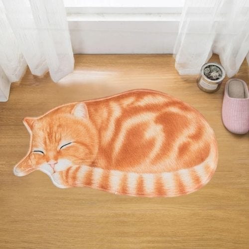 Tapis d'Entrée/Paillasson | 3D Moderne Kilim Persan - Tapinna® Orange / Animal / 40x76cm