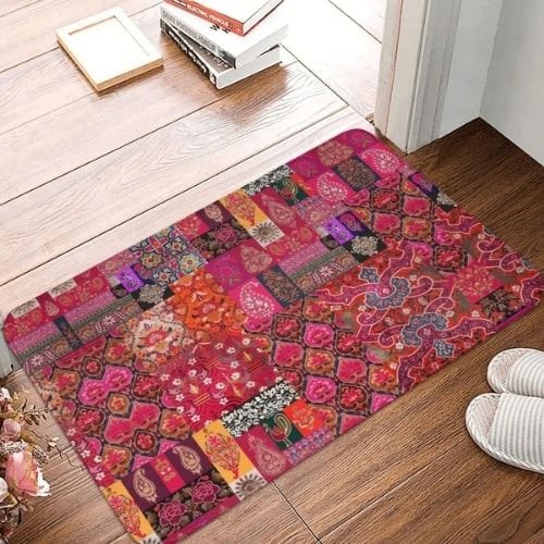 Tapis d'Entrée/Paillasson | Moderne Berbère Bohème - Tapinna® Rose / Rectangulaire / 40x60cm