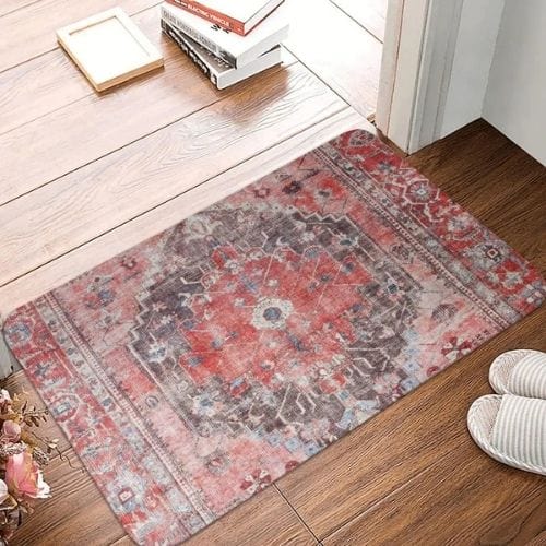Tapis d'Entrée/Paillasson | Moderne Berbère Bohème - Tapinna® Rouge / Rectangulaire / 40x60cm