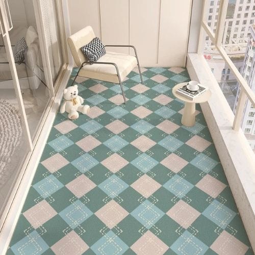 Tapis d'Extérieur | Moderne Minimaliste - Tapinna® Bleu / Rectangulaire / 50x120cm