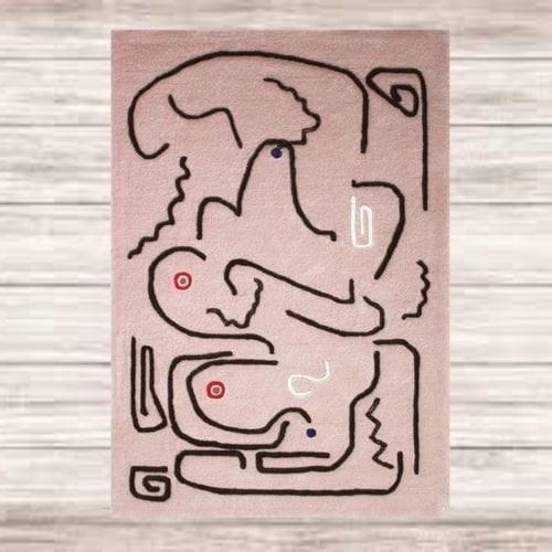 Tapis de Chambre | Bohème Moderne Enfant Tissage - Tapinna® Beige / Rectangulaire / 60x90cm (23.7x35.4 Pouces)