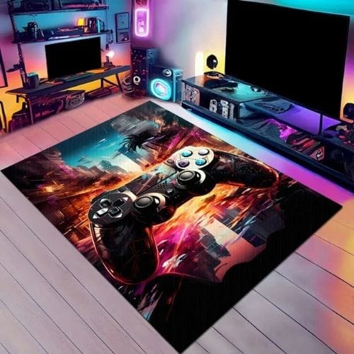 Tapis de Chambre | Gamer Manette jeu - Tapinna® Coloré / Rectangulaire / 40x60cm