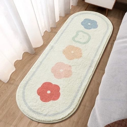 Tapis de Chambre | Kilim Moderne Enfant Dessin Animé - Tapinna® Coloré / Ovale / 40x120cm