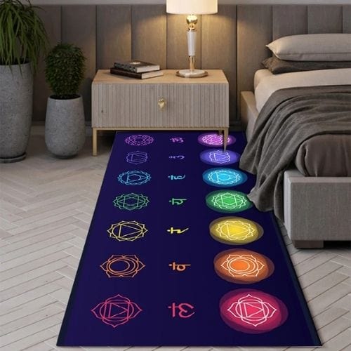 Tapis de Chambre | Moderne Bohème Indien - Tapinna® Coloré / Rectangulaire / 40x60cm (16x24 Pouces)
