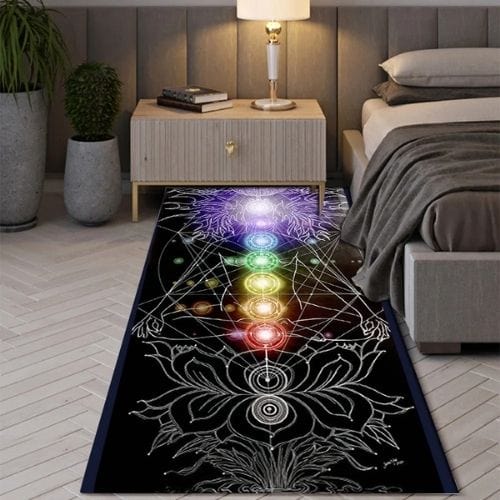 Tapis de Chambre | Moderne Bohème Indien - Tapinna® Coloré / Rectangulaire / 40x60cm (16x24 Pouces)