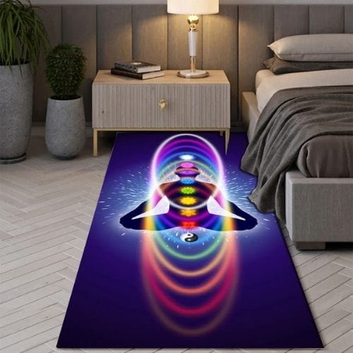 Tapis de Chambre | Moderne Bohème Indien - Tapinna® Coloré / Rectangulaire / 40x60cm (16x24 Pouces)