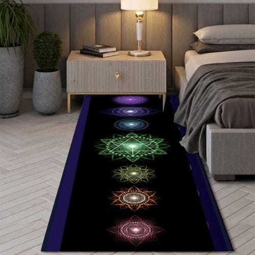 Tapis de Chambre | Moderne Bohème Indien - Tapinna® Coloré / Rectangulaire / 40x60cm (16x24 Pouces)