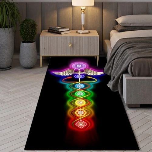 Tapis de Chambre | Moderne Bohème Indien - Tapinna® Coloré / Rectangulaire / 40x60cm (16x24 Pouces)