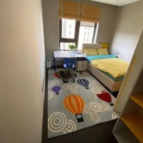 Tapis de Chambre | Moderne Enfant Motif Montgolfière - Tapinna® Gris / Rectangulaire / 60x90cm (23.7x35.4 Pouces)