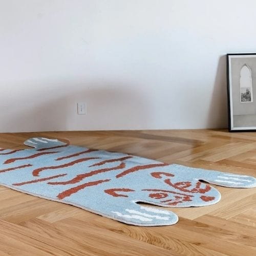 Tapis de Chambre | Moderne Enfant Poil Ras Forme Tigre - Tapinna® Coloré / Animal / 80x120cm