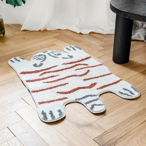 Tapis de Chambre | Moderne Enfant Poil Ras Forme Tigre - Tapinna® Coloré / Animal / 80x120cm
