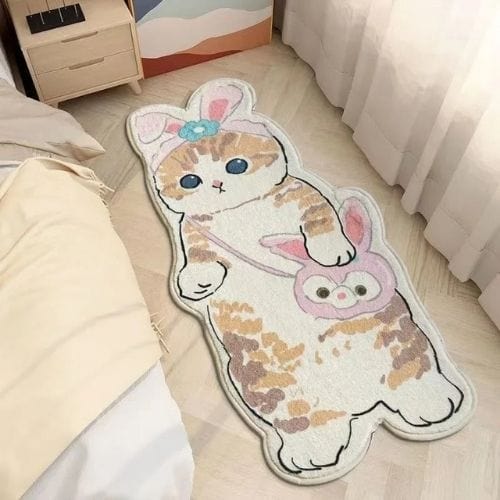 Tapis de Chambre | Moderne Poil Ras Forme Chat - Tapinna® Coloré / Animal / 40x80cm