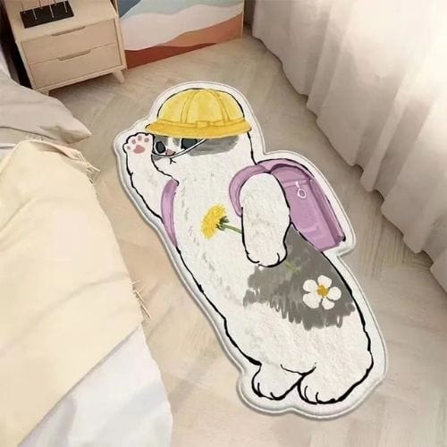 Tapis de Chambre | Moderne Poil Ras Forme Chat - Tapinna® Coloré / Animal / 40x80cm
