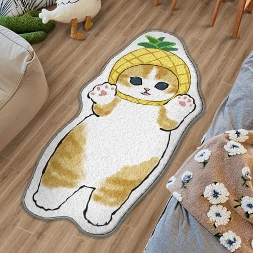 Tapis de Chambre | Moderne Poil Ras Forme Chat - Tapinna® Coloré / Animal / 40x80cm