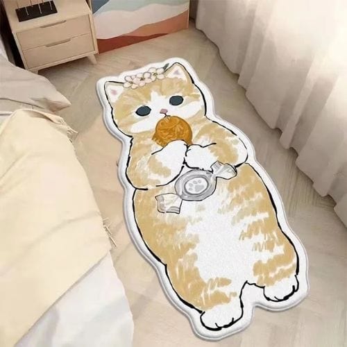 Tapis de Chambre | Moderne Poil Ras Forme Chat - Tapinna® Coloré / Animal / 40x80cm