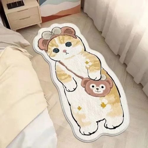 Tapis de Chambre | Moderne Poil Ras Forme Chat - Tapinna® Coloré / Animal / 40x80cm