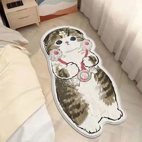 Tapis de Chambre | Moderne Poil Ras Forme Chat - Tapinna® Coloré / Animal / 40x80cm