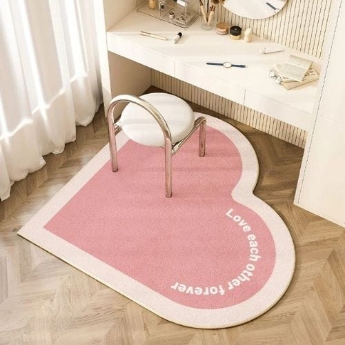Tapis de Chambre | Moderne Scandinave Forme Cœur - Tapinna® Rose / Cœur / 80x80cm
