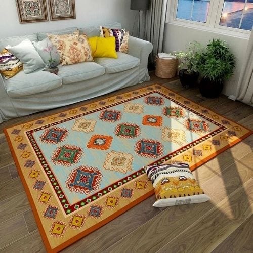 Tapis de Chambre | Moderne Scandinave Persan Tissage - Tapinna® Orange / Rectangulaire / 60x90cm (23.6x35.4 Pouces)
