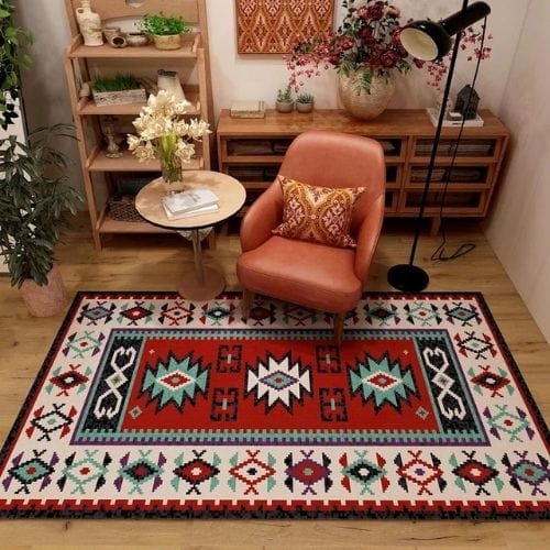 Tapis de Chambre | Moderne Scandinave Persan Tissage - Tapinna® Rouge / Rectangulaire / 60x90cm (23.6x35.4 Pouces)